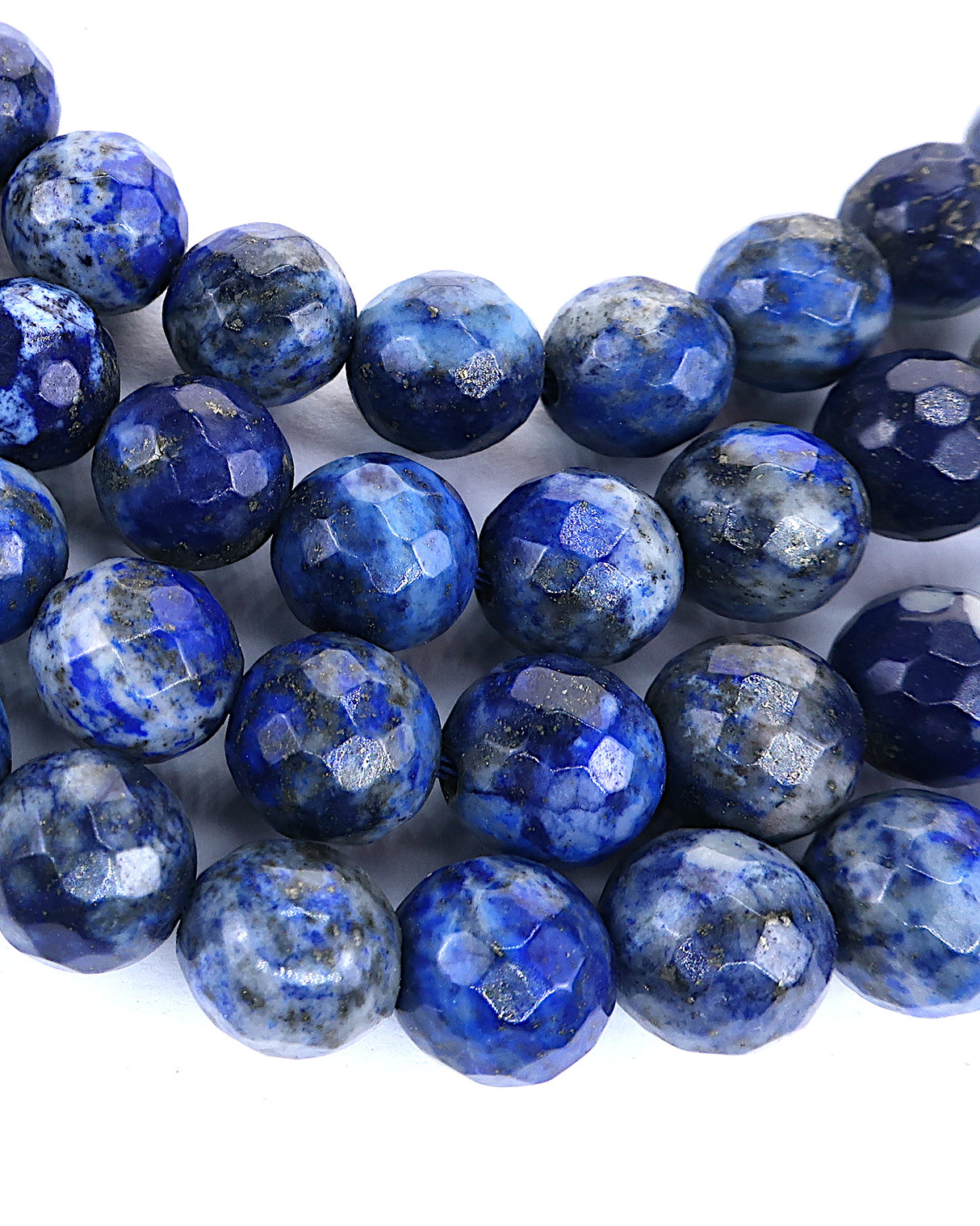 8mm · Faceted ·Lapis Lazuli · Round Beads · 15" full strand