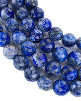 8mm · Faceted ·Lapis Lazuli · Round Beads · 15" full strand