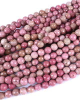 8mm · Faceted · Pink Jasper · Round Beads · 15" full strand