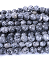 8mm · Faceted · Net Jasper · Round Beads · 15" full strand