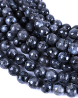 8mm · Faceted · Larvikite · Round Beads · 15" full strand