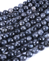 8mm · Faceted · Larvikite · Round Beads · 15" full strand