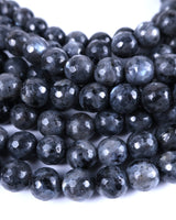 8mm · Faceted · Larvikite · Round Beads · 15" full strand