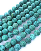 8mm · Frosted · Seagreen Crazy Agate · round beads · 15"