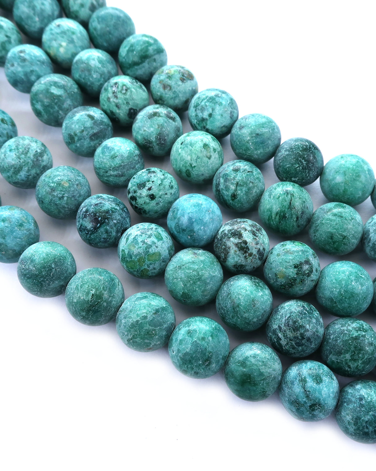 8mm · Frosted · Seagreen Crazy Agate · round beads · 15"