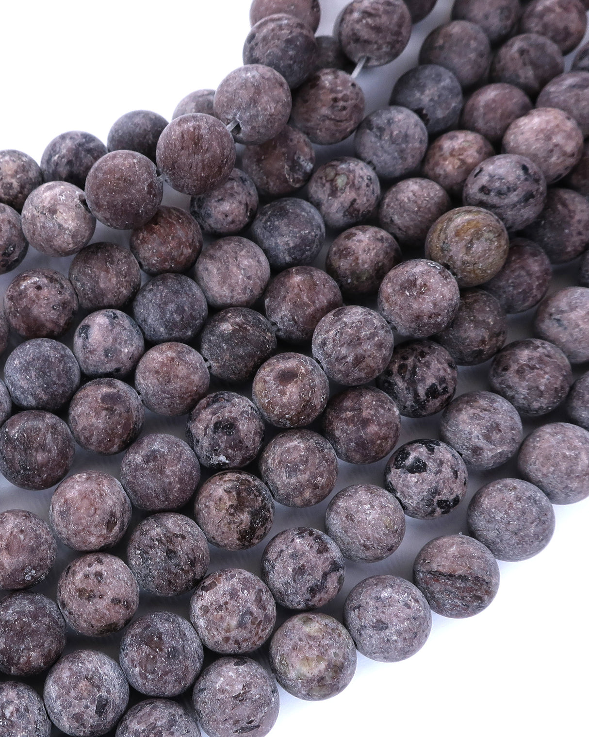 8mm · Frosted · Brown Crazy Agate · round beads · 15"