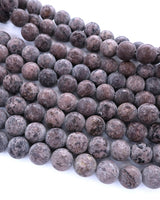8mm · Frosted · Brown Crazy Agate · round beads · 15"