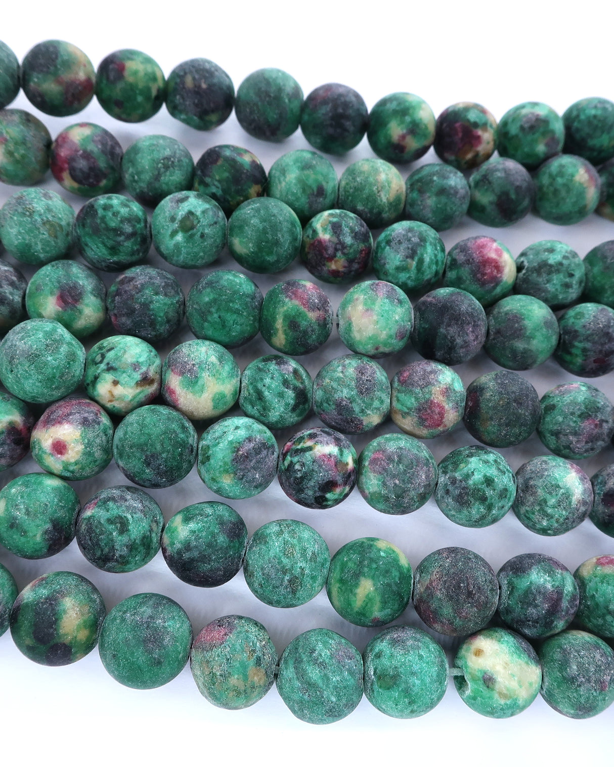 8mm · Frosted · Teal & Purple Crazy Agate · round beads · 15" (Copy)