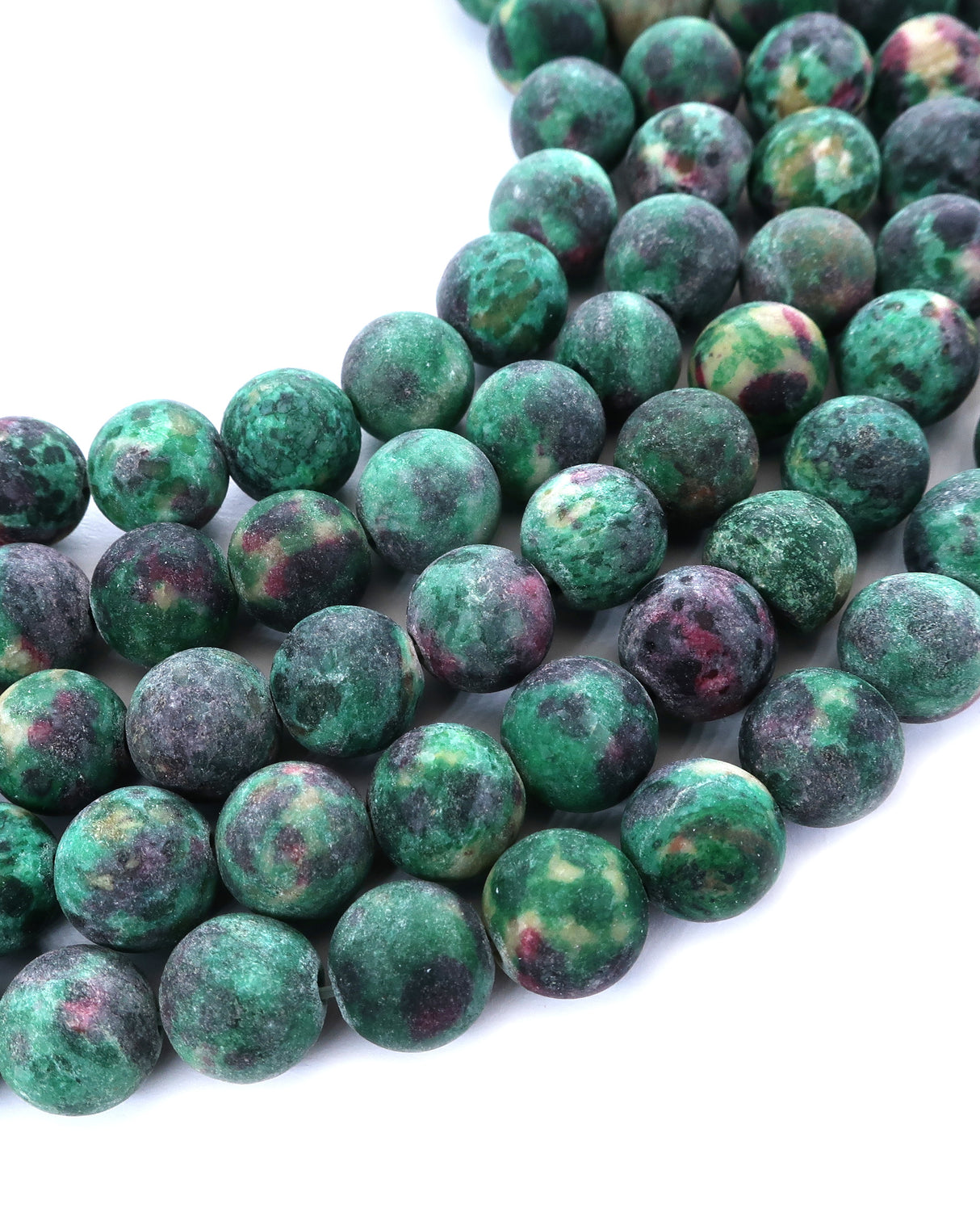 8mm · Frosted · Teal & Purple Crazy Agate · round beads · 15" (Copy)