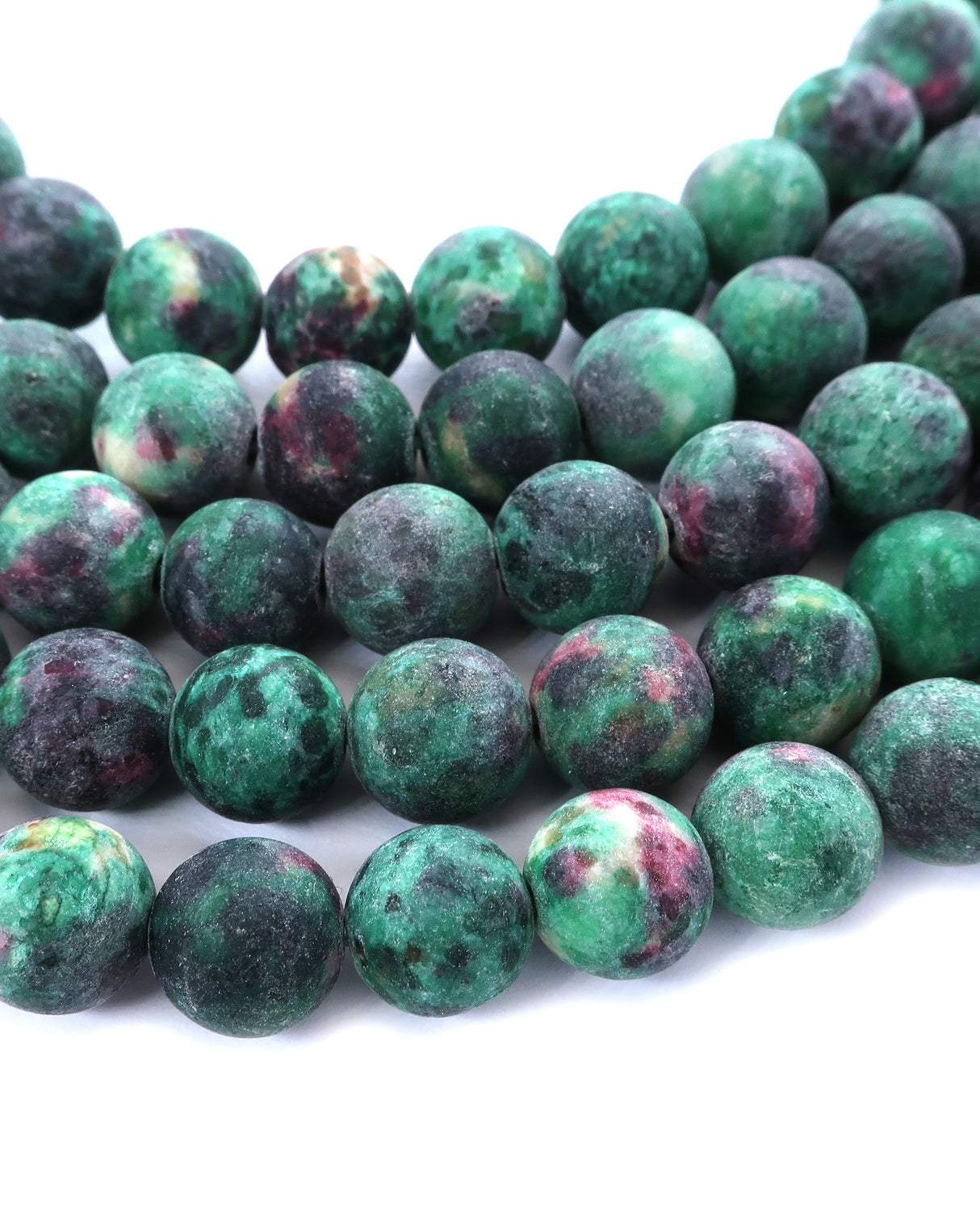 8mm · Frosted · Teal & Purple Crazy Agate · round beads · 15" (Copy)