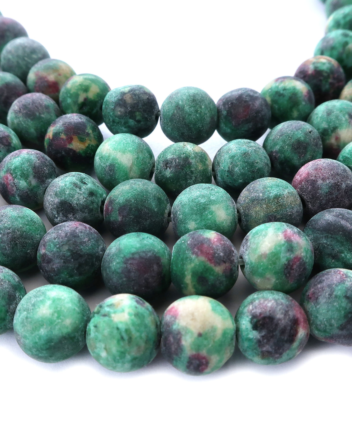 8mm · Frosted · Teal & Purple Crazy Agate · round beads · 15" (Copy)