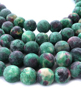 8mm · Frosted · Teal & Purple Crazy Agate · round beads · 15" (Copy)