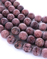 8mm · Frosted · Purple Crazy Agate · round beads · 15"