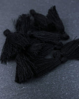 Mini Black Tassels · 10 pack