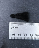 Mini Black Tassels · 10 pack