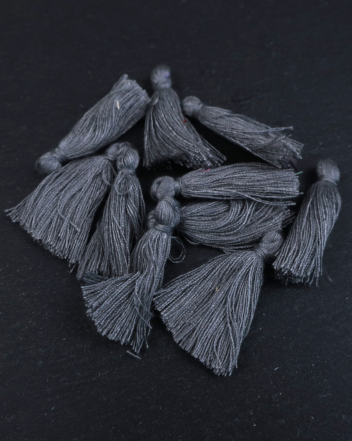 Mini Gray Tassels • 10 pack