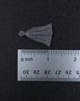 Mini Gray Tassels • 10 pack