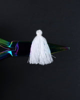 Mini White Tassels • 10 pack