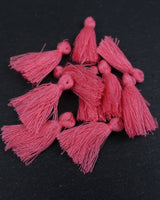 Mini Pink Tassels • 10 pack