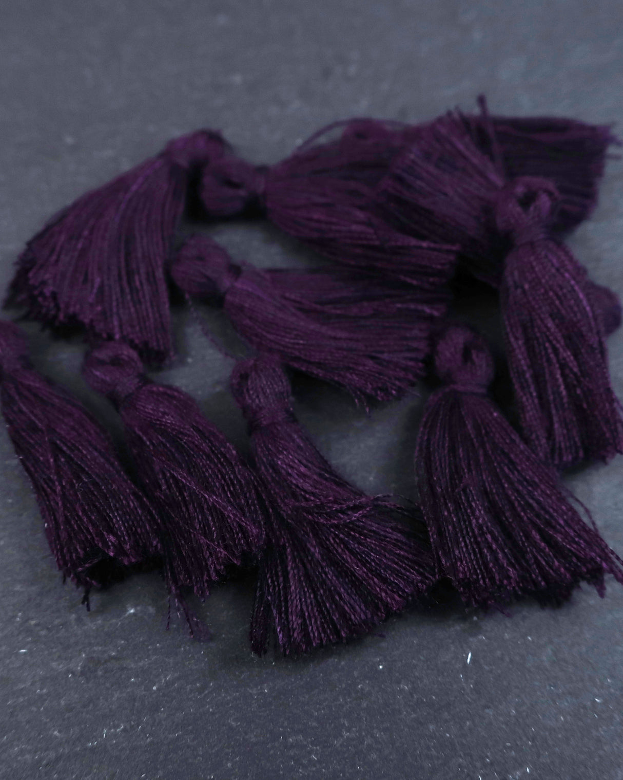 Mini Plum Purple Tassels • 10 pack
