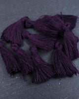 Mini Plum Purple Tassels • 10 pack