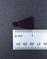 Mini Plum Purple Tassels • 10 pack