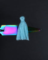 Mini Light Blue Tassels • 10 pack