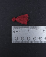 Mini Burgundy Tassels · 10 pack