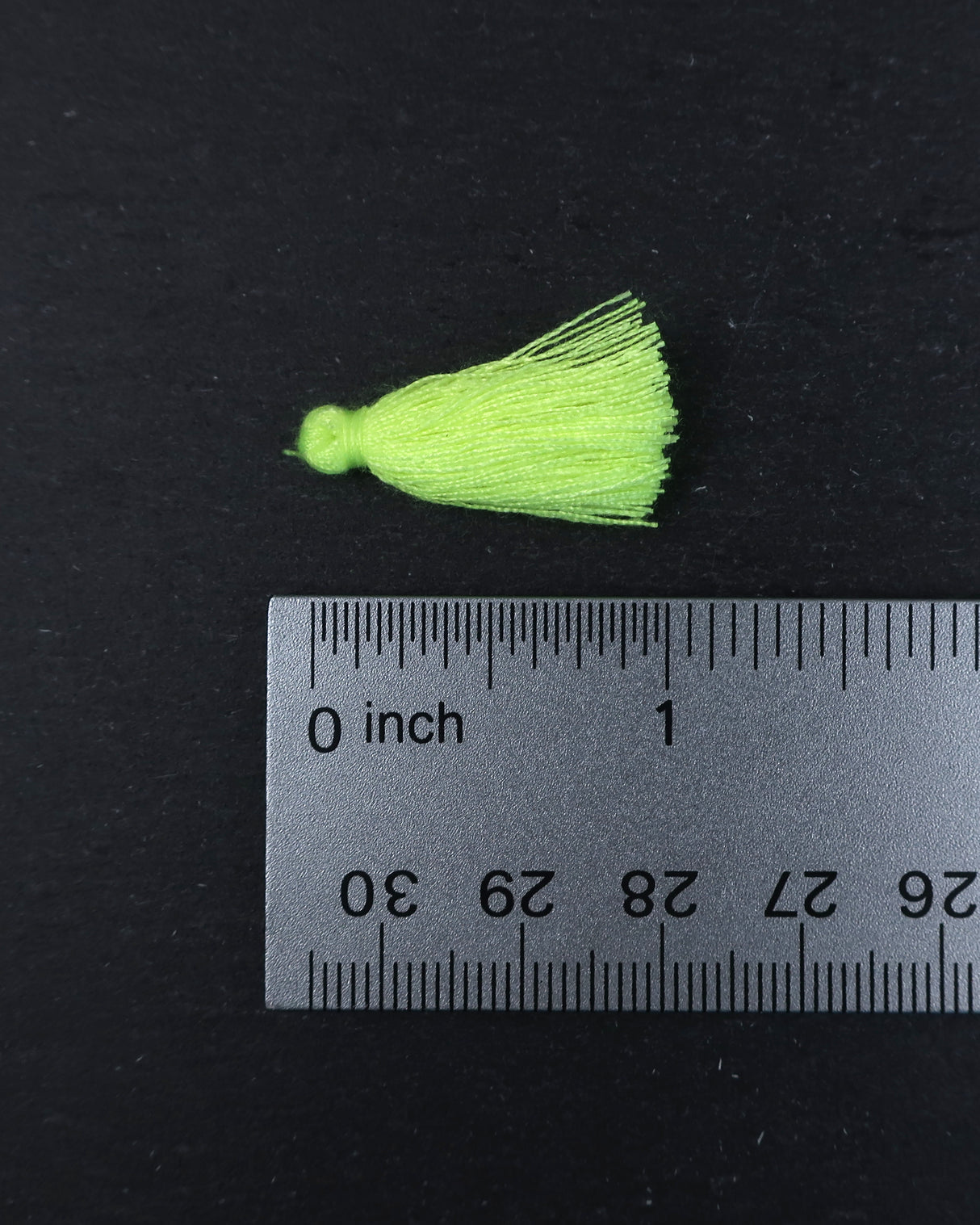Mini Neon Yellow Tassels · 10 pack