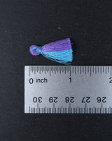 Mini Blue & Purple Duo Tassels · 10 pack