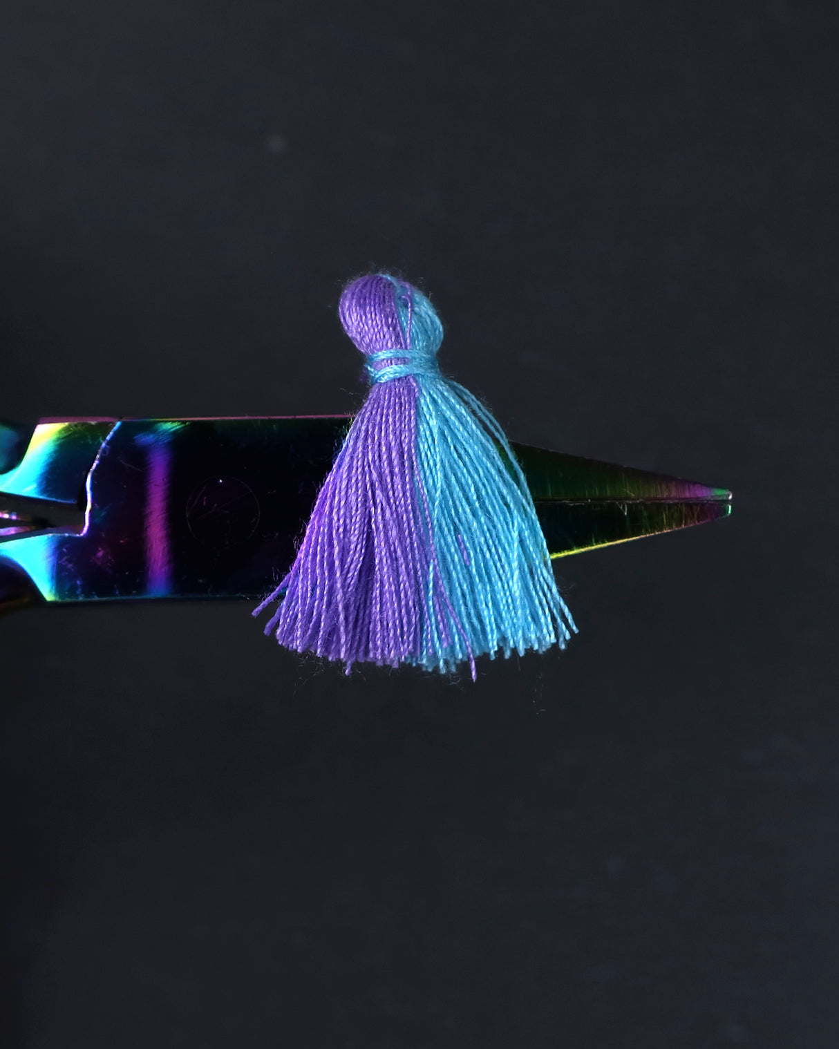 Mini Blue & Purple Duo Tassels · 10 pack