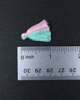 Mini Duo Pink & Mint Tassels · 10 pack