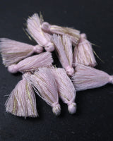 Mini Gold & Light Pink Tassels · 10 pack
