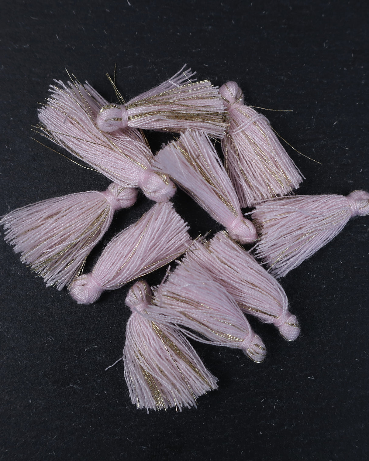Mini Gold & Light Pink Tassels · 10 pack