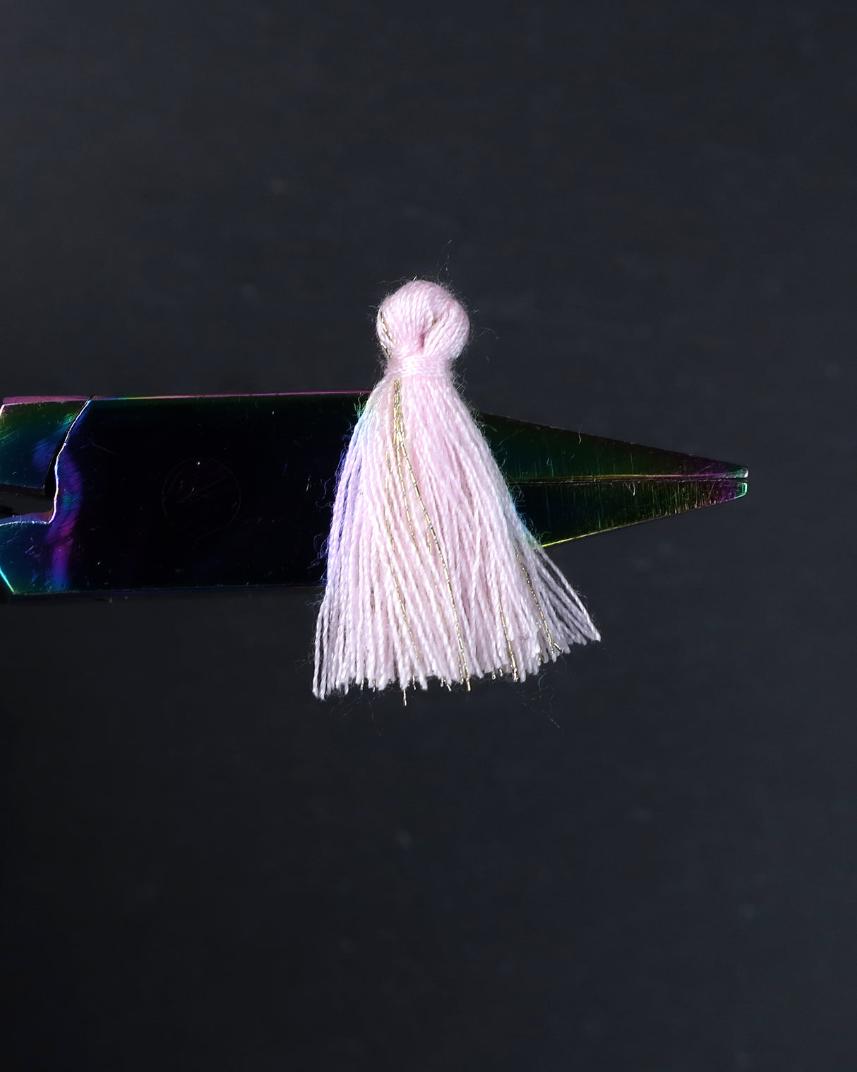 Mini Gold & Light Pink Tassels · 10 pack