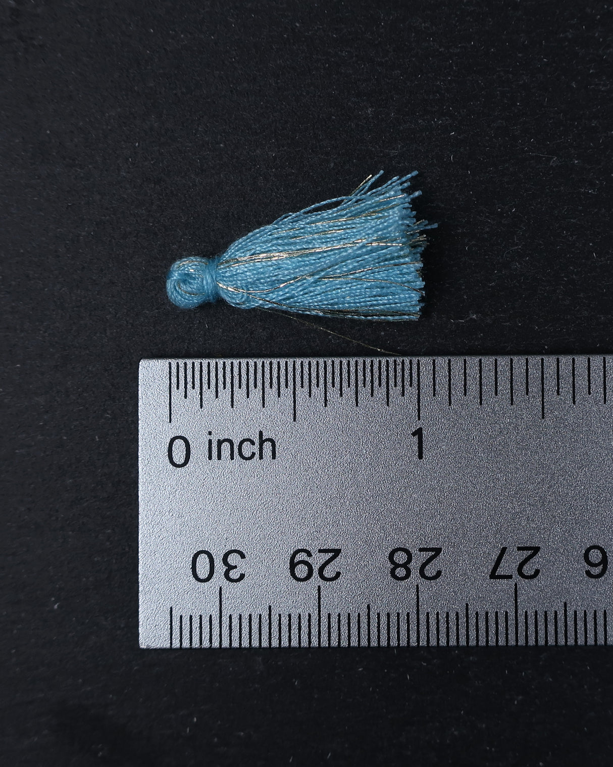 Mini Gold and Blue Tassels · 10 pack