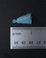 Mini Gold and Blue Tassels · 10 pack