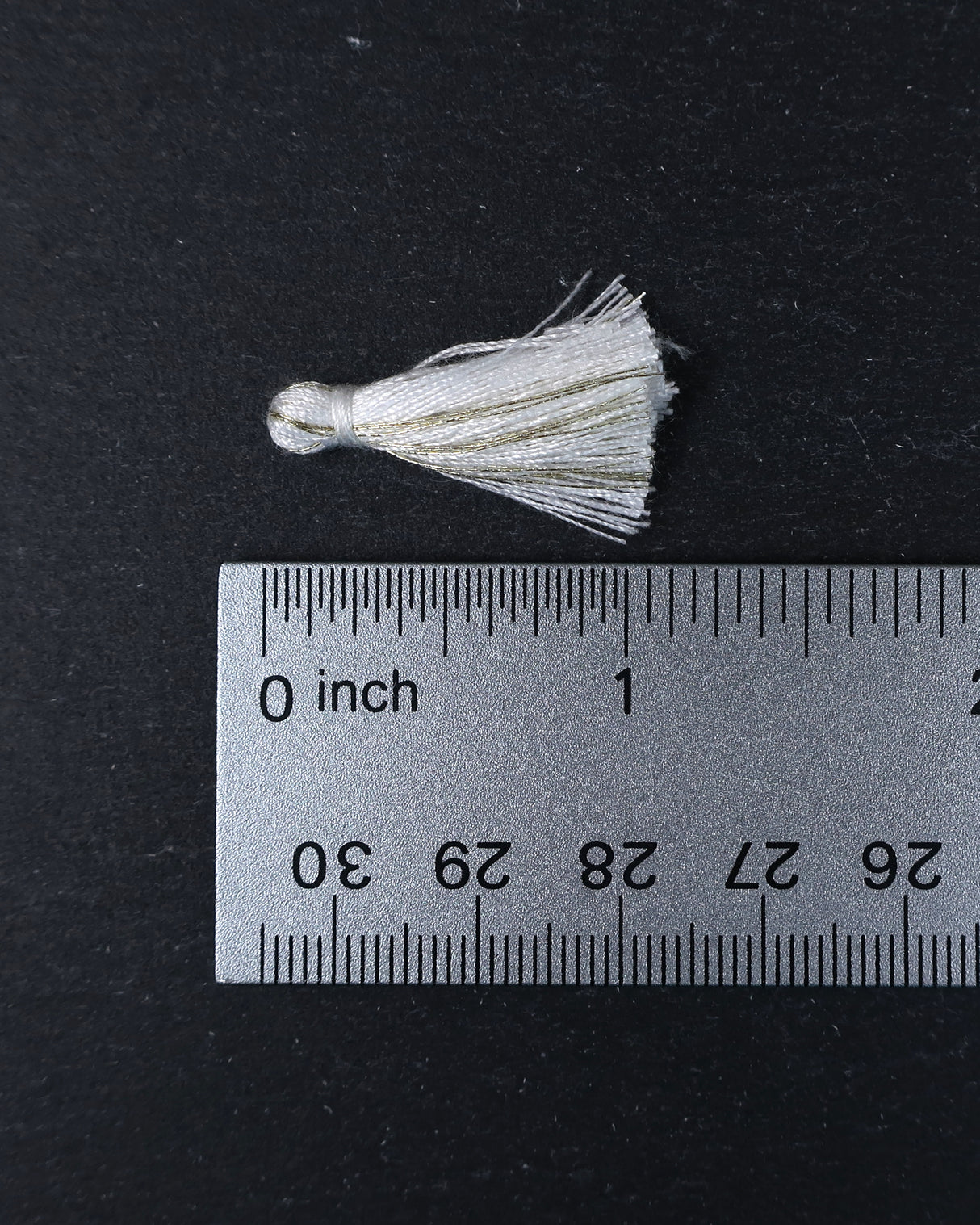 Mini Gold & White Tassels · 10 pack